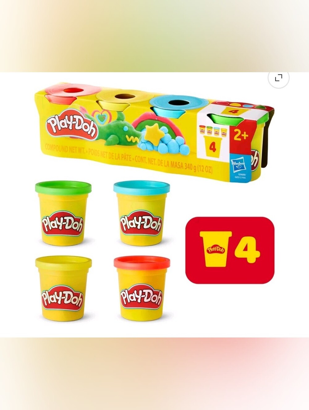 Play-Doh 8-Pack Classic Colors Modeling Compound, 3 oz Cans,